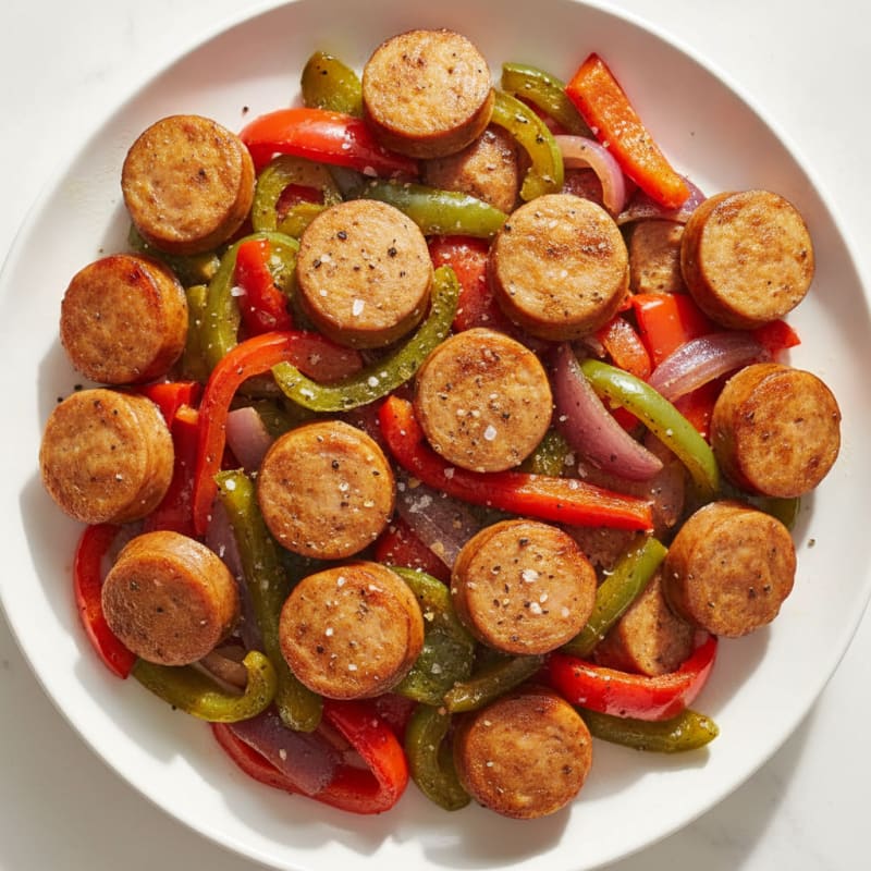 Sheet Pan Sausage and Peppers