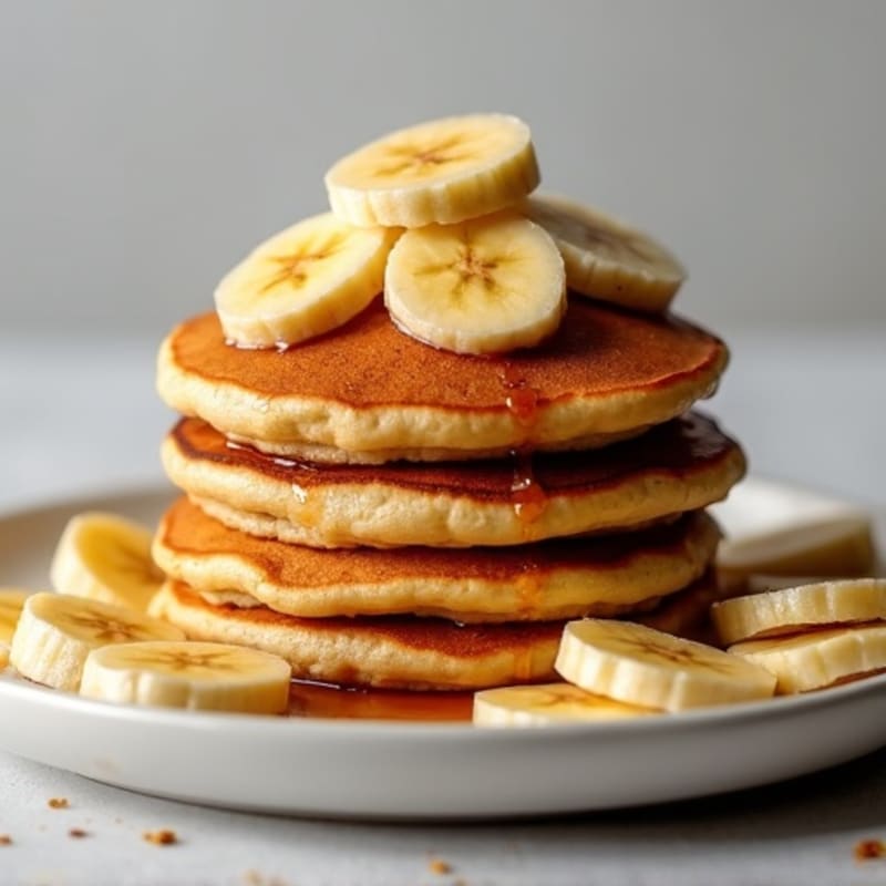 Caramelized Banana Fluffy High-Protein Pancakes