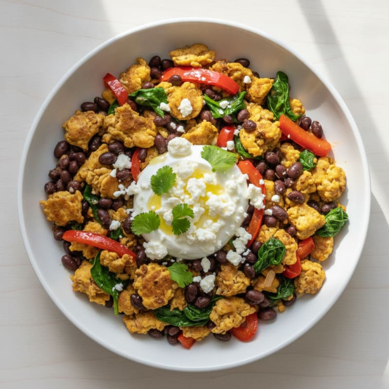 Black Bean and Egg Scramble