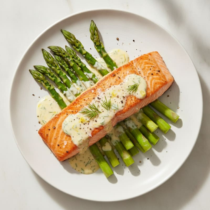 Pan-Seared Salmon with Lemon-Dill Sauce