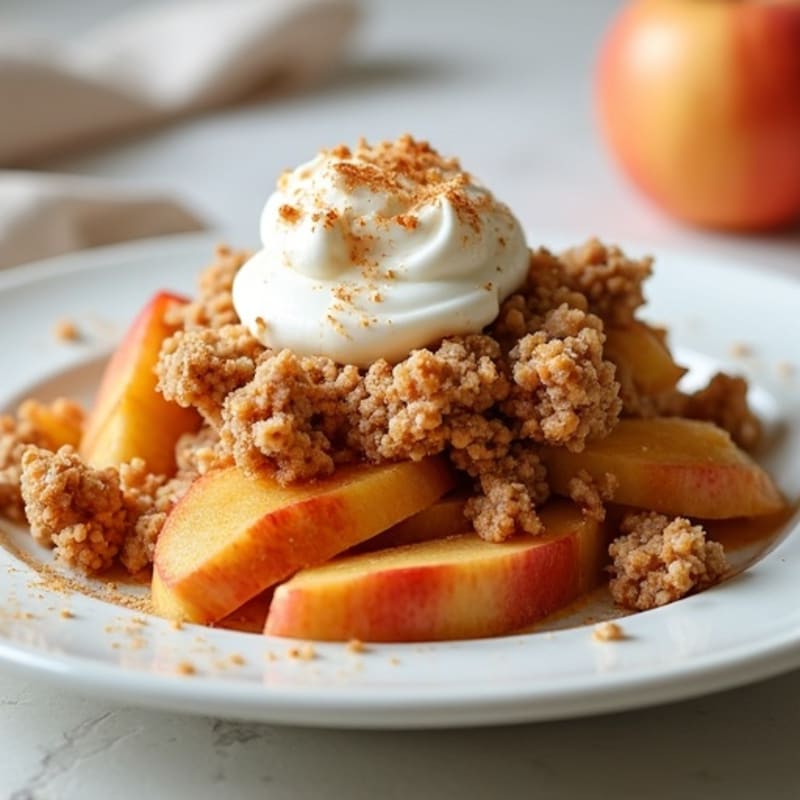 Protein-Packed Cinnamon Apple Crumble with Almond Flour