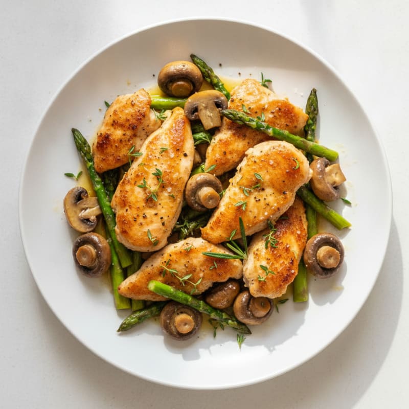 Garlic Butter Roasted Mushrooms with Herbs