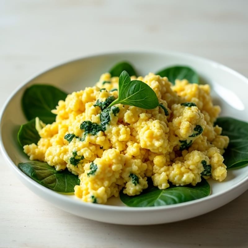 Egg White Spinach Scramble