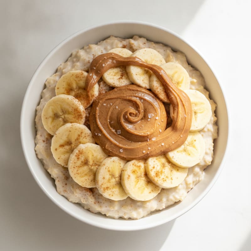 Peanut Butter Banana Protein Oatmeal