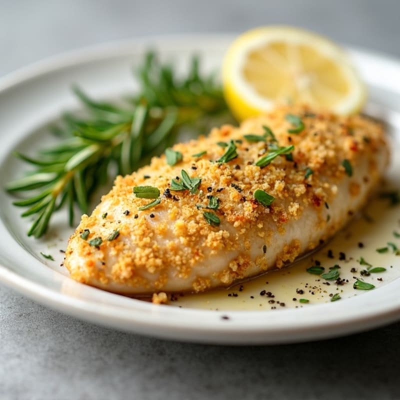 Herb-Crusted Lemon Garlic Chicken Breast