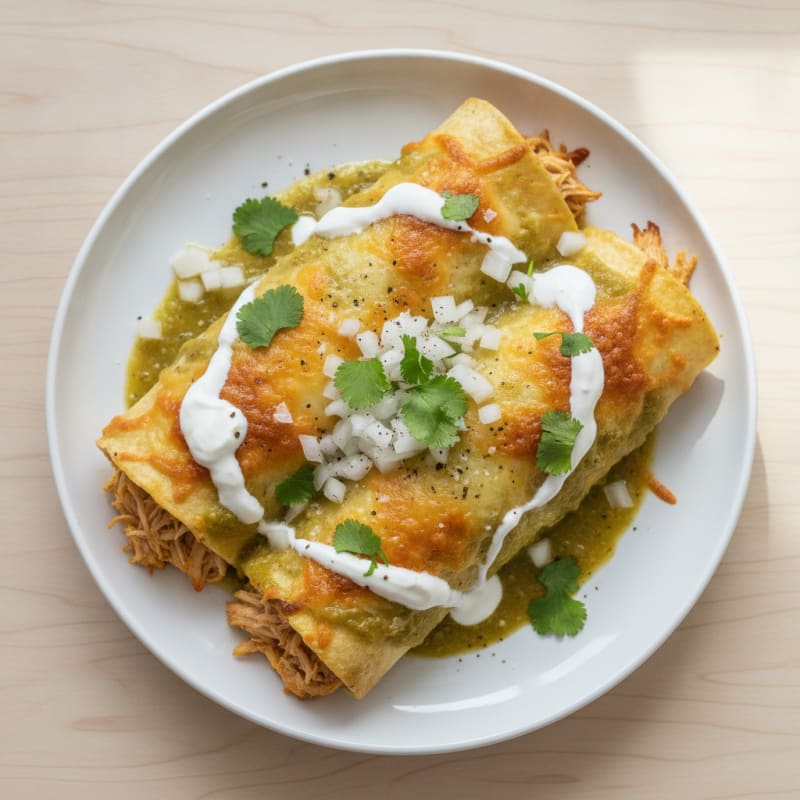 Chicken Enchiladas with Tomatillo Sauce