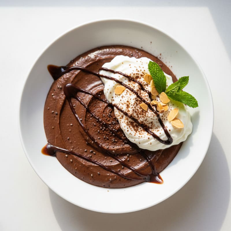 Silky Chocolate Protein Pudding with Greek Yogurt