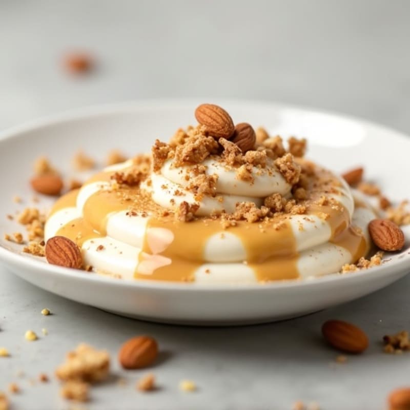 Vanilla Protein Pudding with Almond Crunch