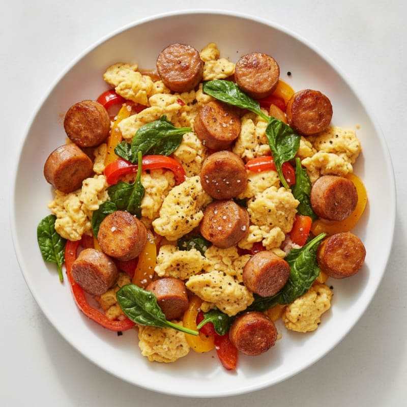 Hearty Sausage and Scrambled Egg Skillet