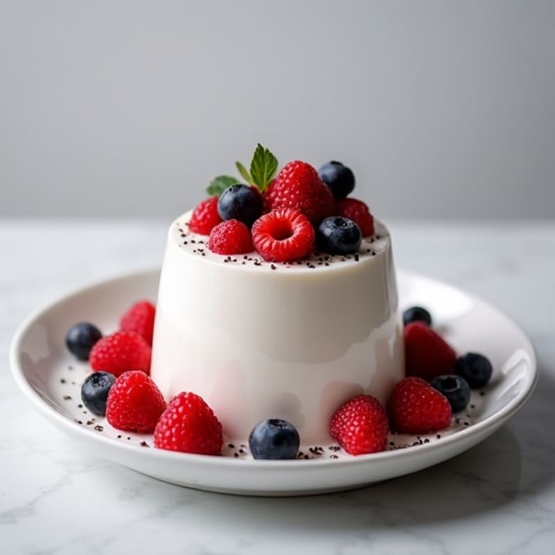 Silky Greek Yogurt Protein Pudding with Mixed Berries