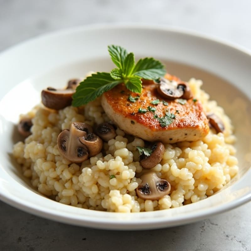 Creamy Wild Mushroom Cauliflower Risotto