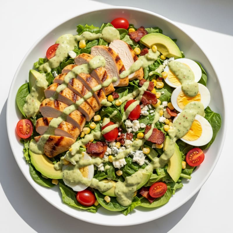 Grilled Chicken Cobb Salad with Avocado-Lime Dressing