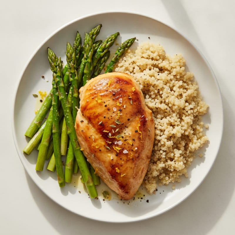 Lemon-Herb Roasted Chicken with Asparagus