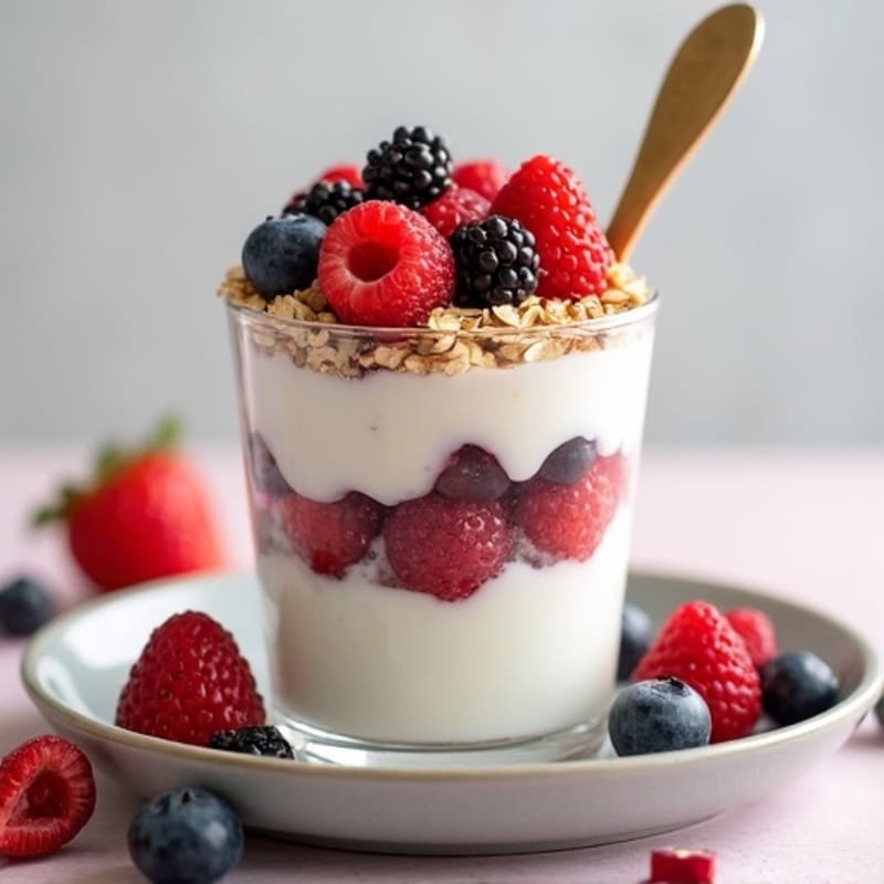 Creamy Greek Yogurt Protein Parfait with Mixed Berries