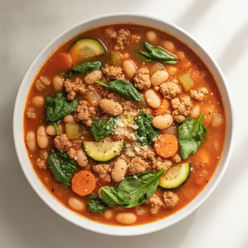 Hearty Vegetable Minestrone Soup