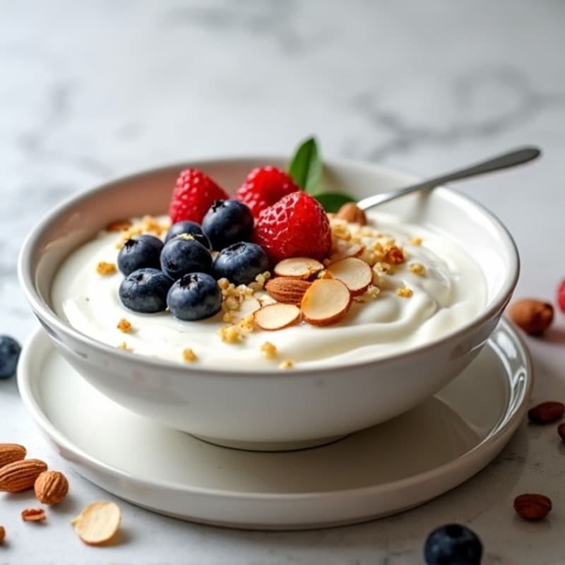 Creamy Greek Yogurt with Berries and Nuts