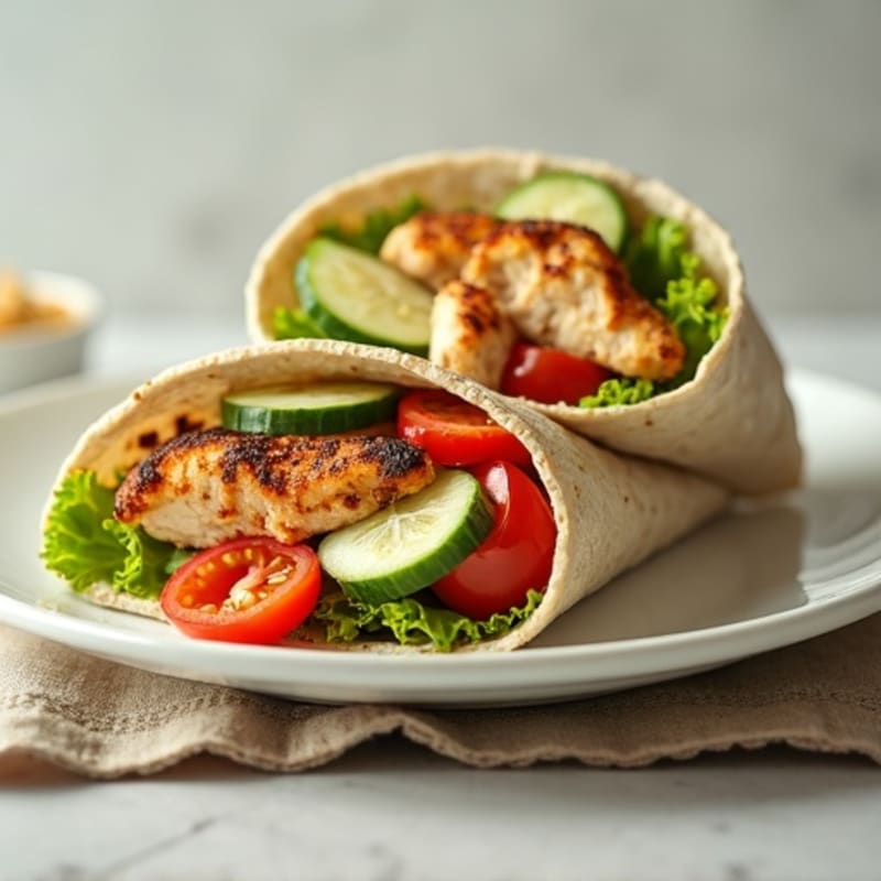 Fresh Grilled Chicken and Crunchy Veggie Wrap