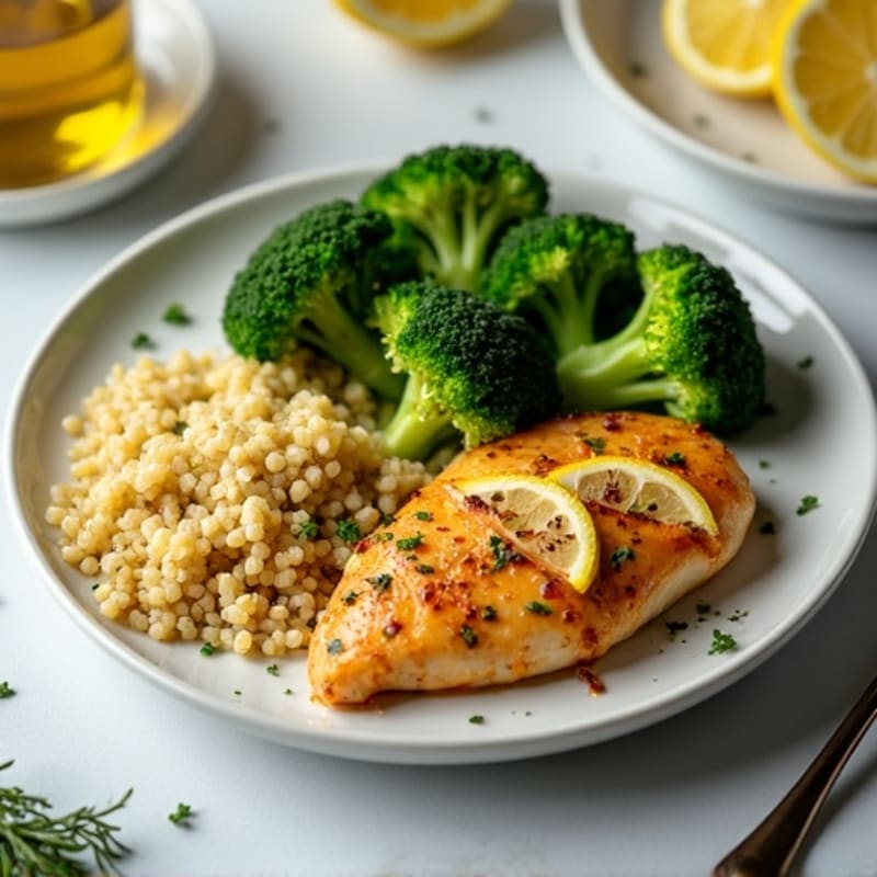 Sheet Pan Lemon-Herb Chicken and Roasted Broccoli