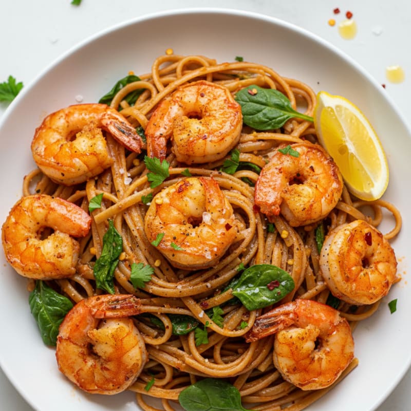 Spicy Calabrian Chili Shrimp Linguine