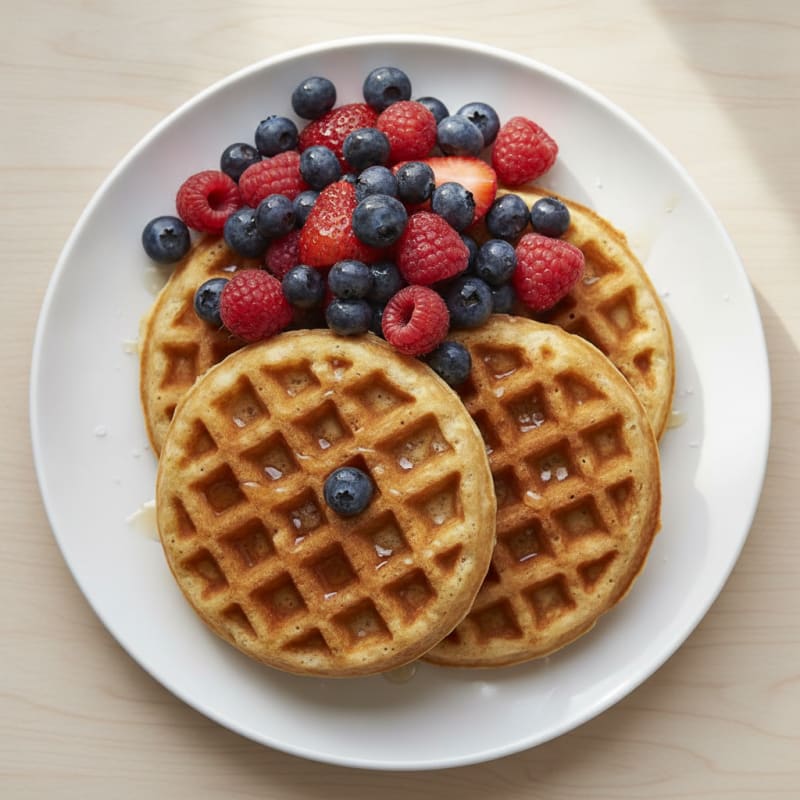 Classic Buttermilk Waffles with Berries