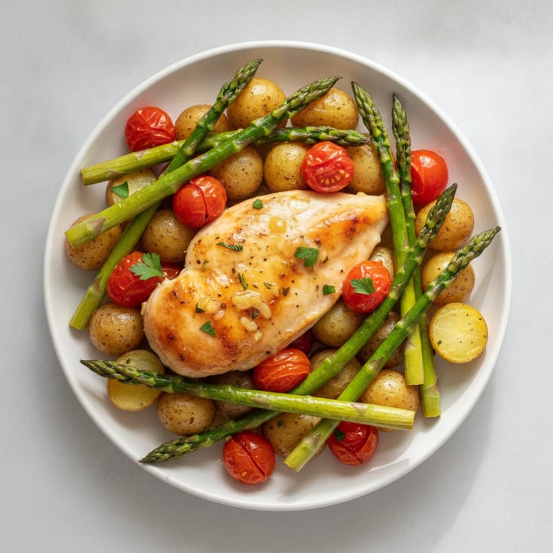 Sheet Pan Lemon Herb Chicken with Asparagus