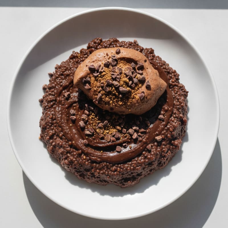 Silky Chocolate Protein Pudding with Chia Seeds