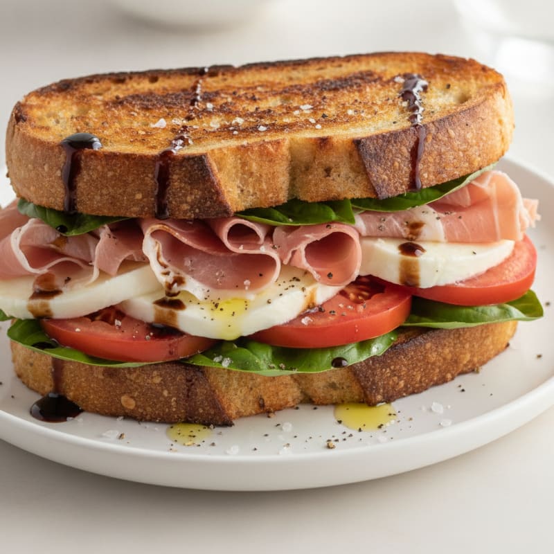 Grilled Caprese Prosciutto Sandwich