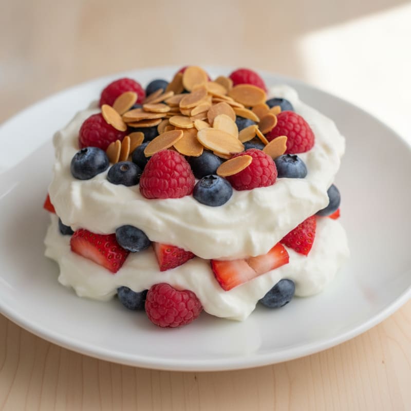 Greek Yogurt Protein Parfait with Mixed Berries