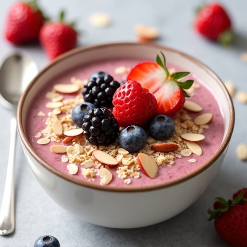 Creamy Protein-Packed Berry Almond Oatmeal