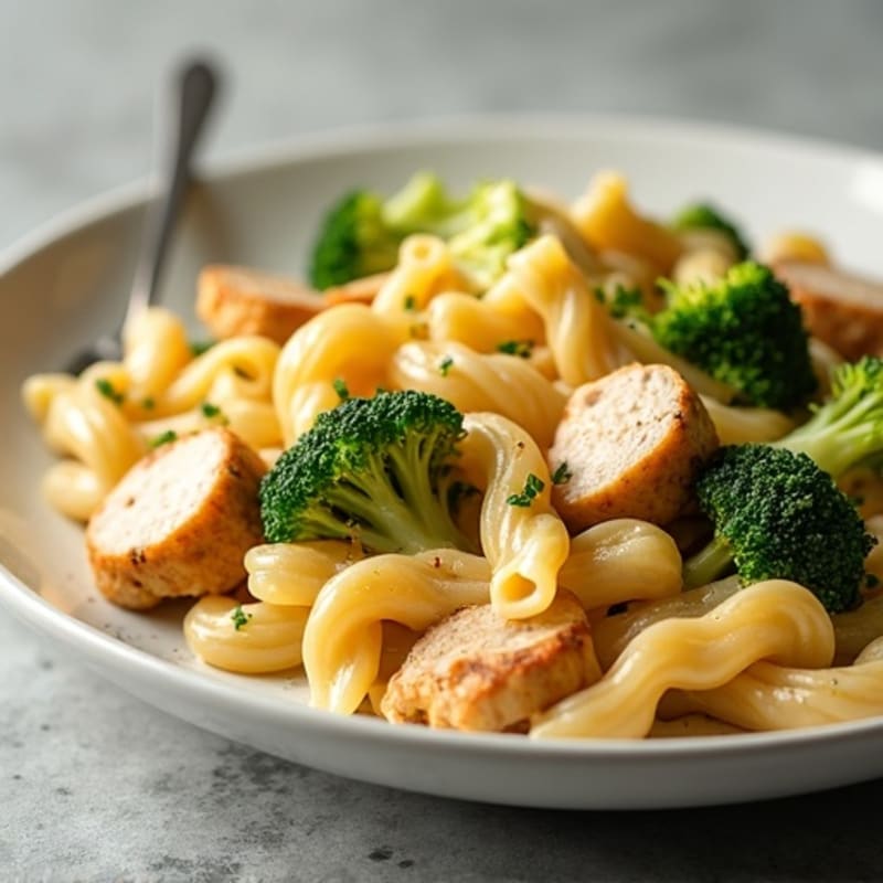 Creamy Cheesy Whole Wheat Pasta with Chicken and Broccoli