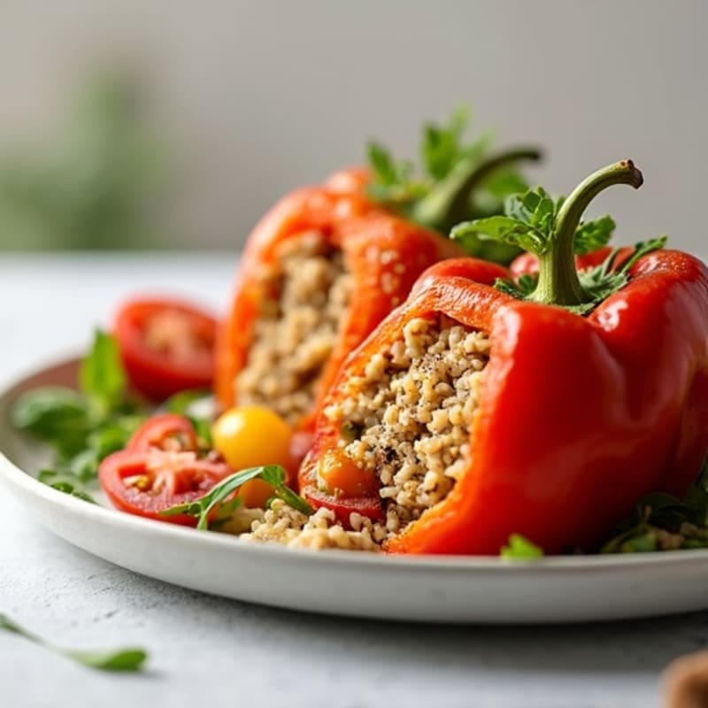 Lean Ground Turkey Stuffed Bell Peppers