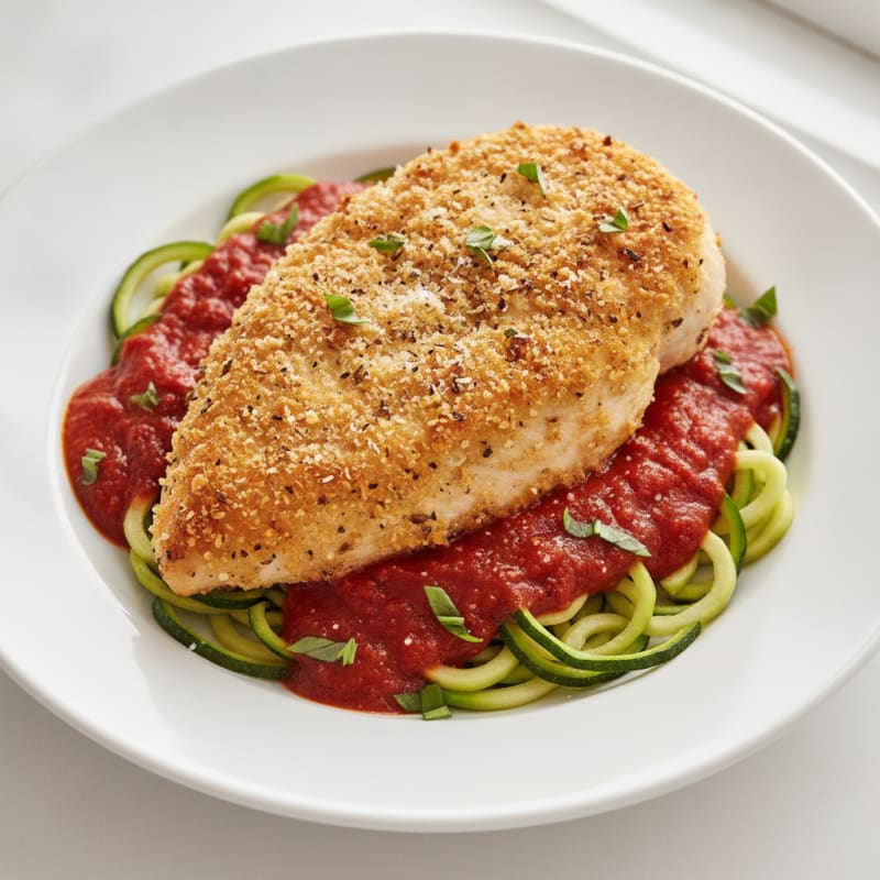 Parmesan-Crusted Chicken with Marinara