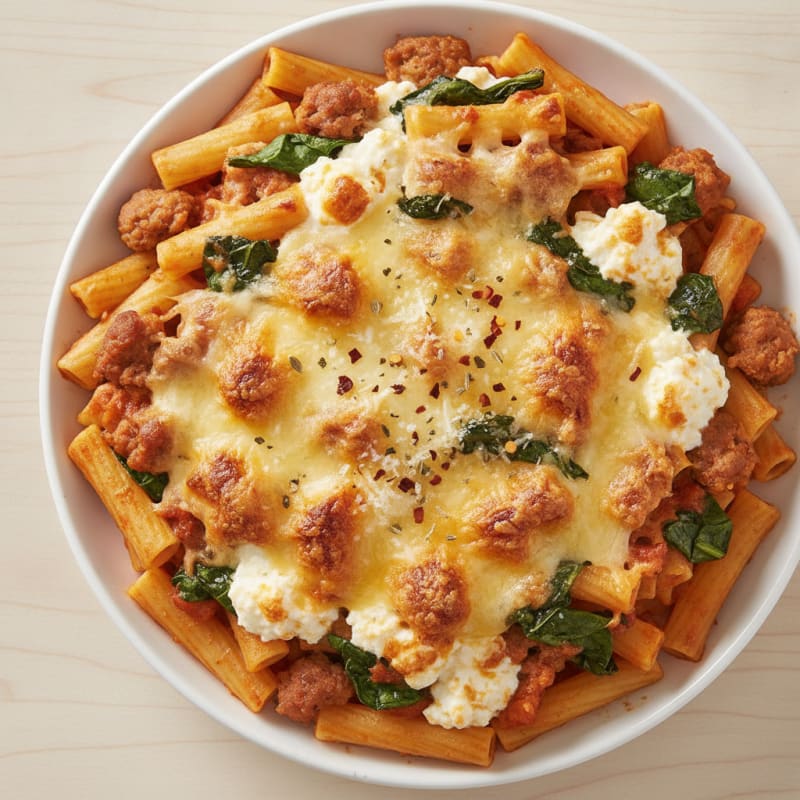 Baked Ziti with Ricotta and Sausage