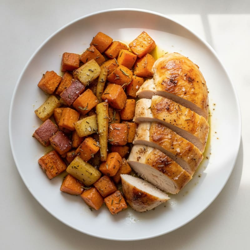 Herb-Roasted Chicken and Root Vegetables