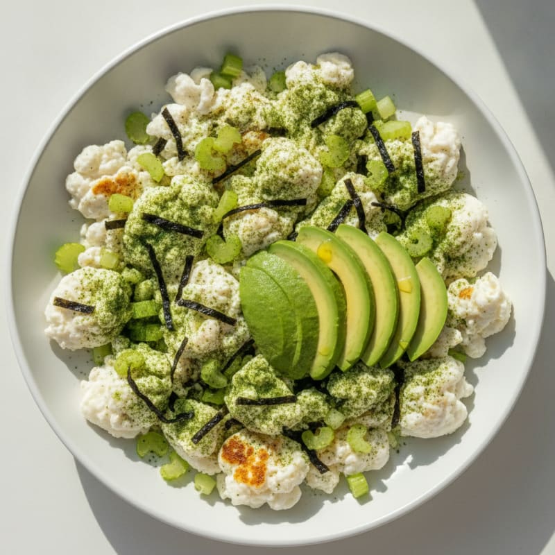Egg White Scramble with Nori and Celery