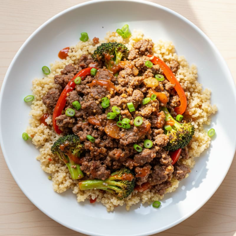 Spicy Beef Stir-Fry with Quinoa