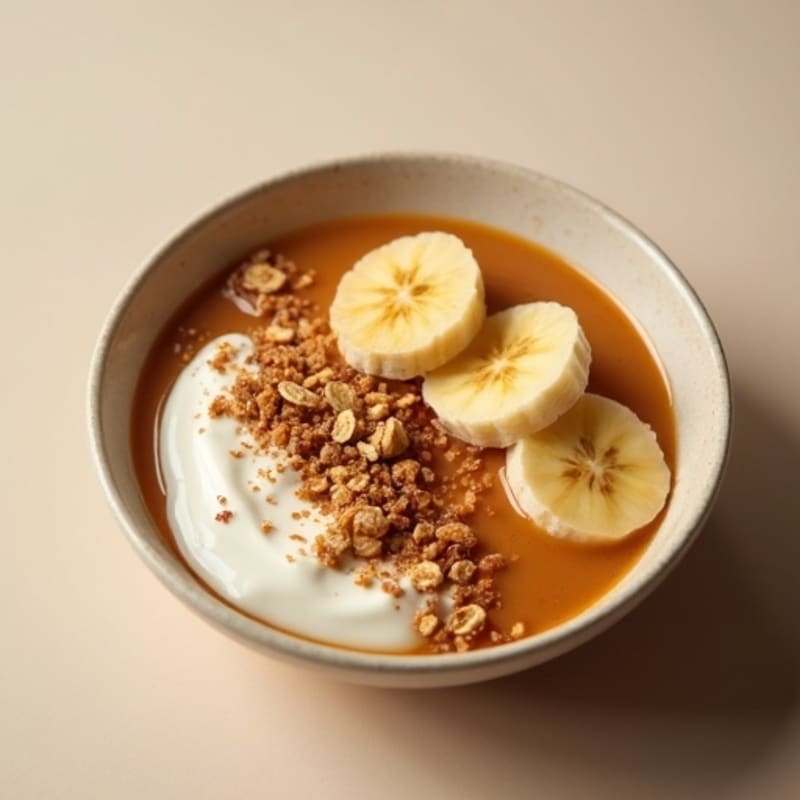 Cinnamon-Spiced Caramelized Banana Breakfast Bowl