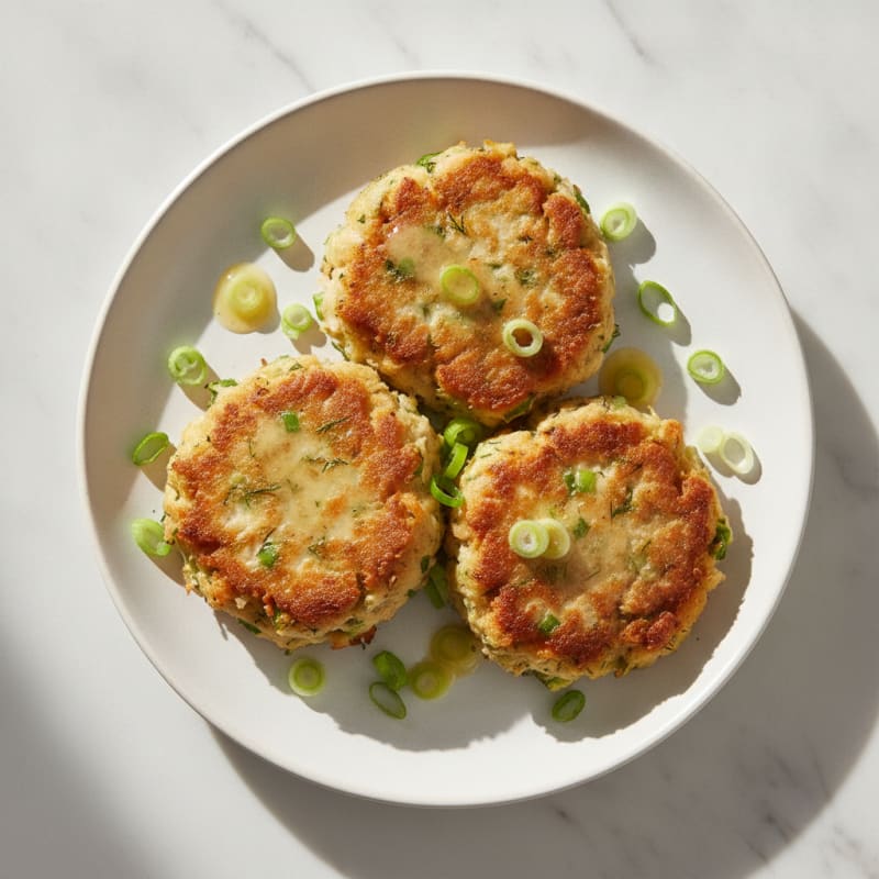Dill Salmon Patties with Green Onion
