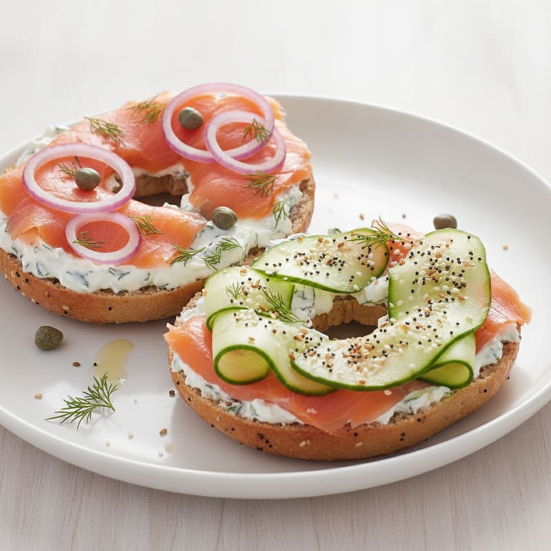 Smoked Salmon Everything Bagel