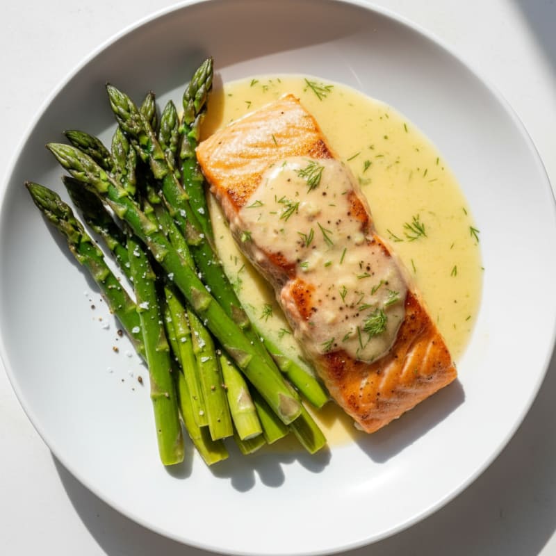 Pan-Seared Salmon with Lemon-Dill Sauce
