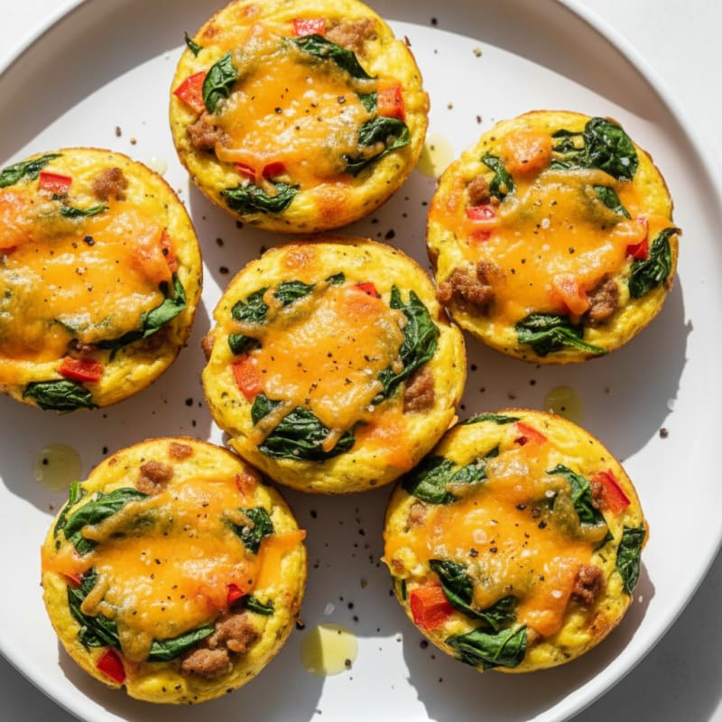 Golden Baked Egg and Cheese Muffins