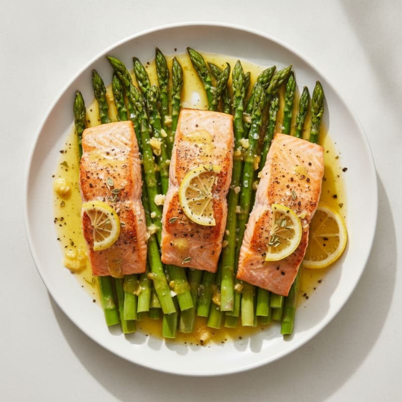 Sheet Pan Lemon Herb Salmon with Asparagus