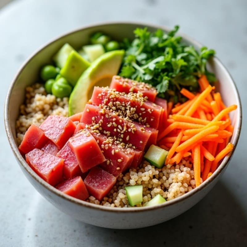 Fresh Ahi Tuna Poke Bowl with Citrus Ponzu