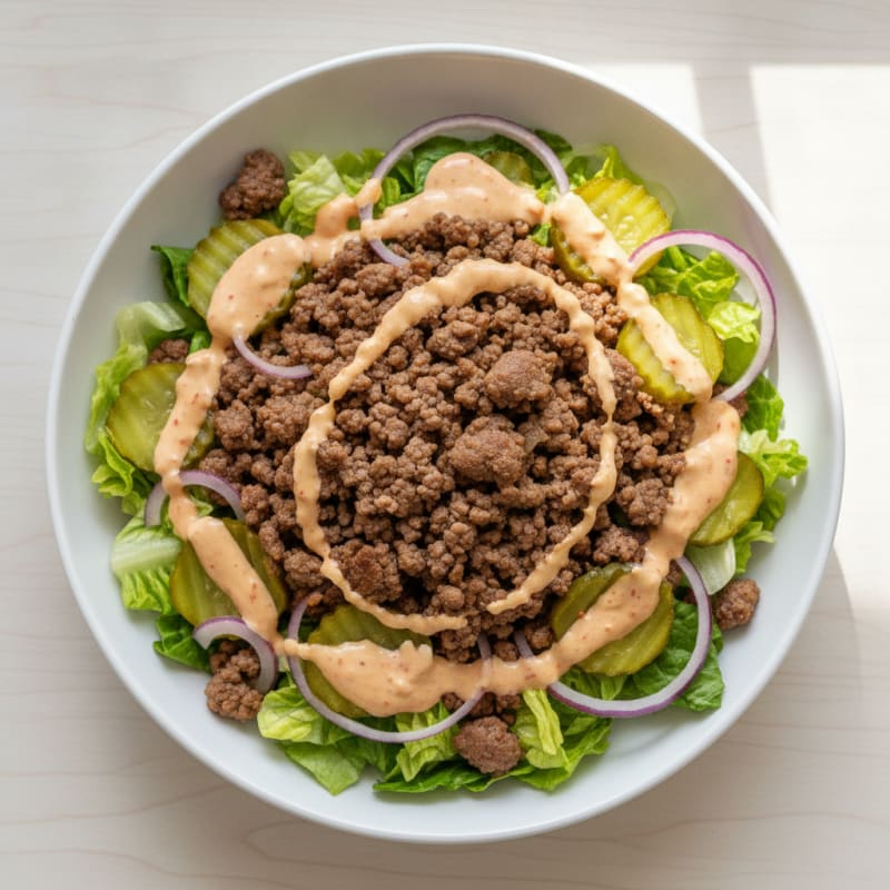 Big Mac Inspired Protein Bowl
