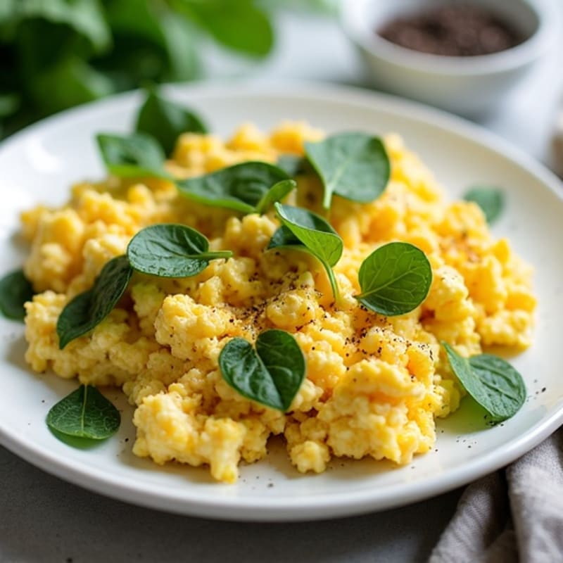 Fluffy Protein-Packed Cottage Cheese Scrambled Eggs