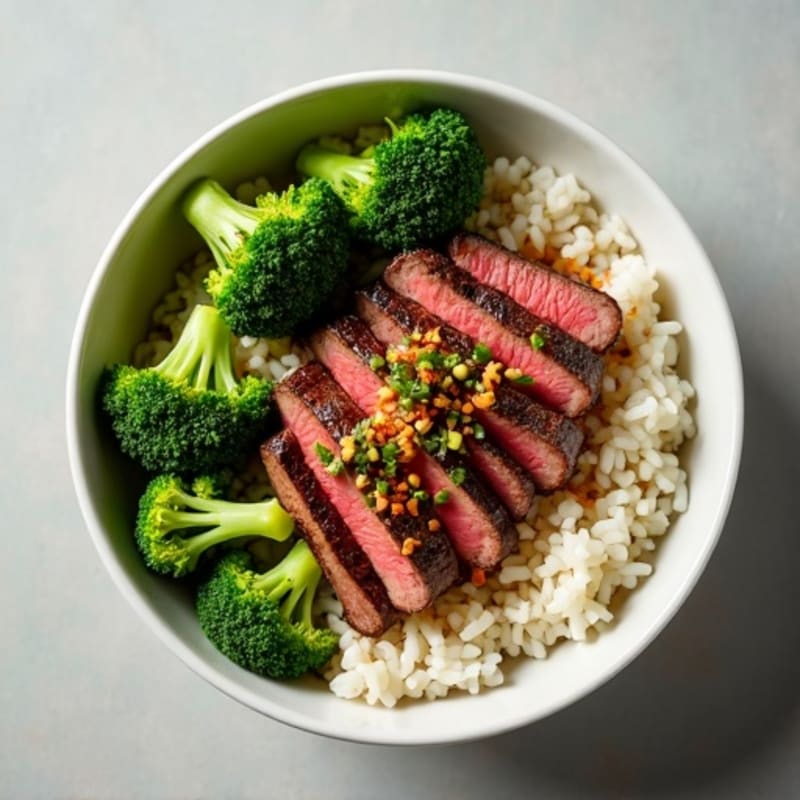 Ginger-Garlic Beef and Broccoli Rice Bowl