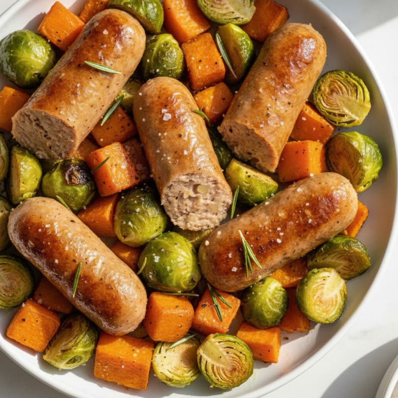 Chicken Apple Sausage with Roasted Root Vegetables