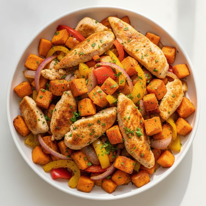 Chicken and Sweet Potato Hash