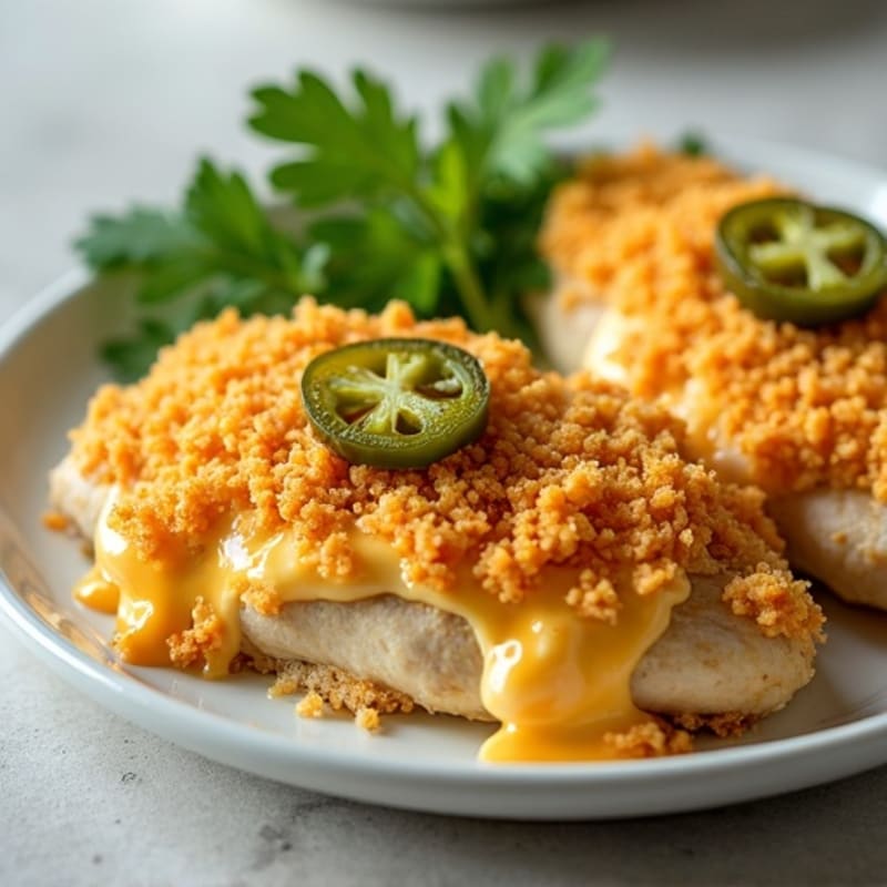 Baked Jalapeño Popper Chicken with Crispy Topping