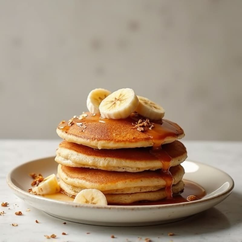 Protein Banana Pancakes with Caramelized Cinnamon Bananas
